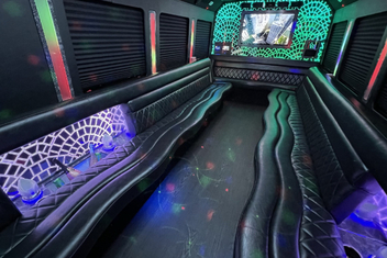 Round Rock Limo Bus Interior