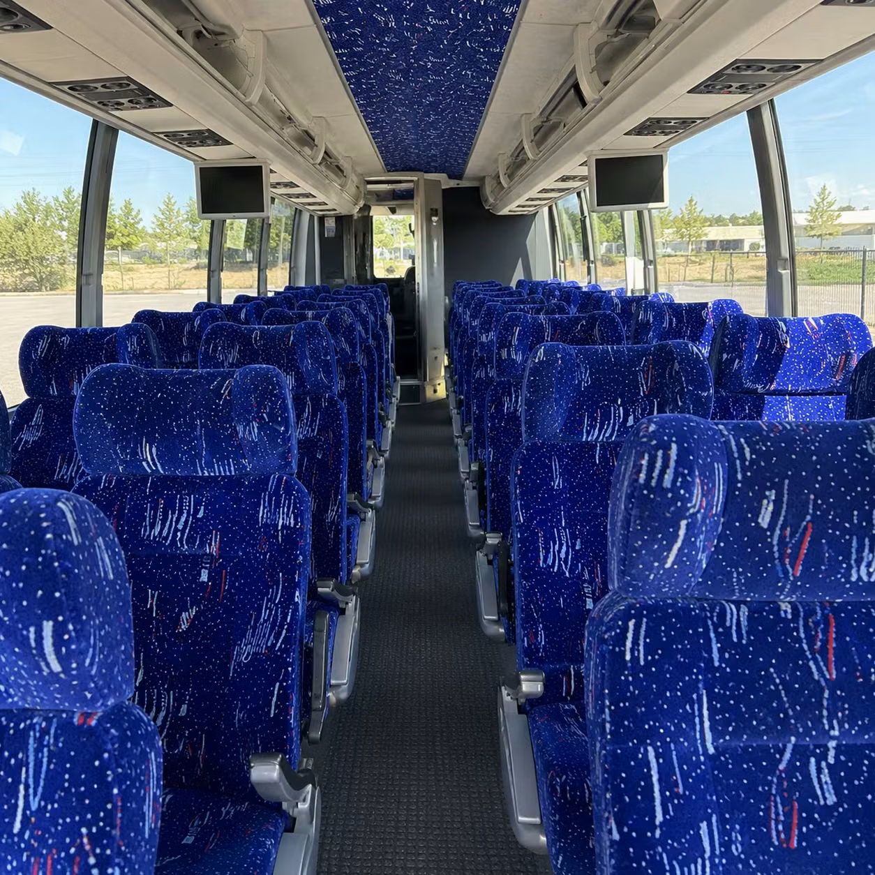 56 passenger charter bus interior