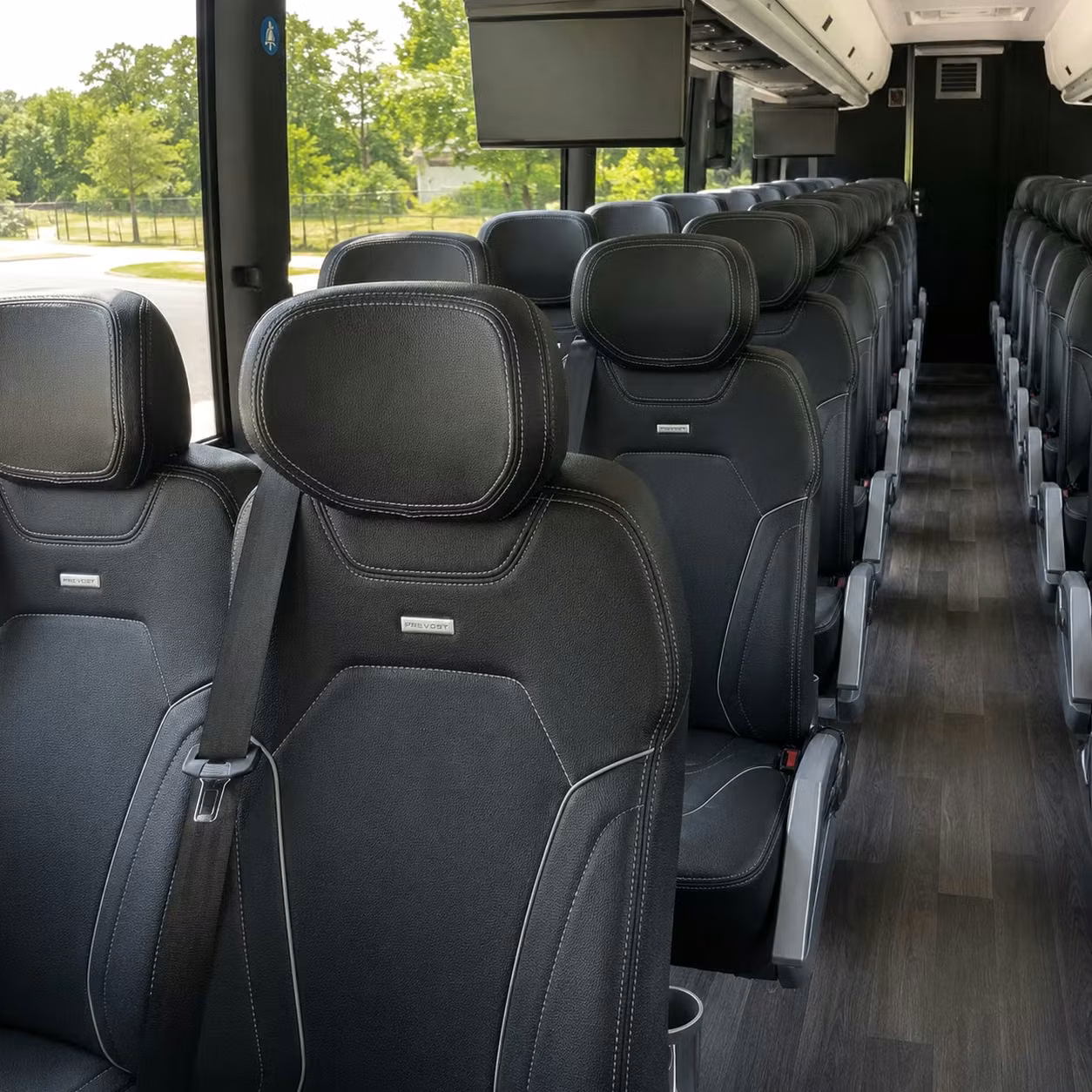 round rock charter bus interior