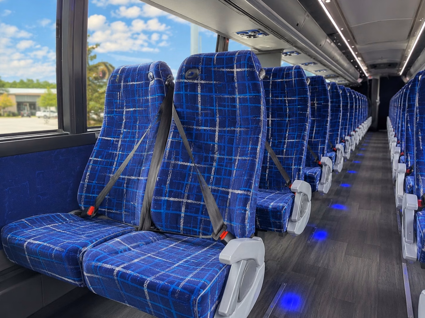 round rock charter bus rental interior